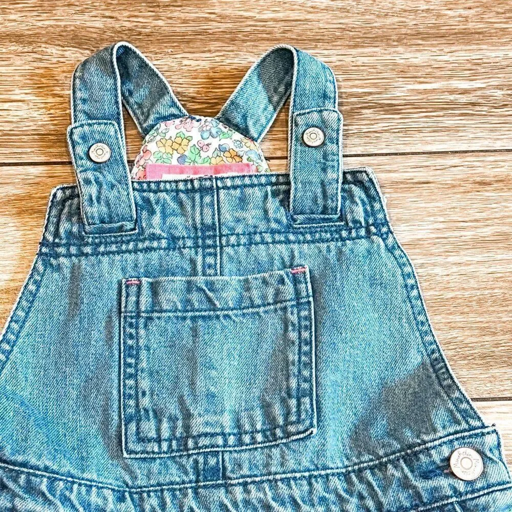 Mini Boden Denim Overall Jumper Dress Size 4-5Y